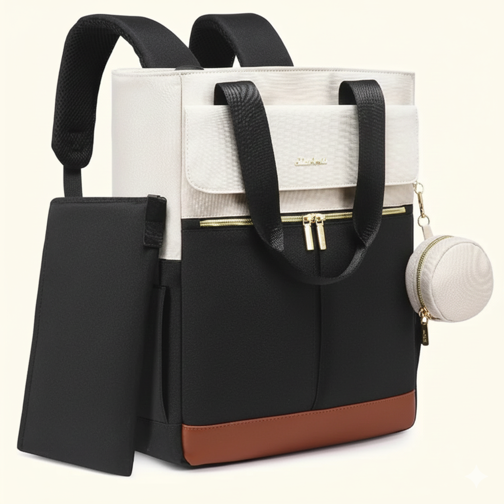 Sac à Langer Chic Maman & Bébé – Grande Capacité, Waterproof, Multipoche + Tapis à Langer Inclus