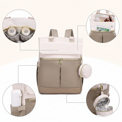 Sac à Langer Chic Maman & Bébé – Grande Capacité, Waterproof, Multipoche + Tapis à Langer Inclus