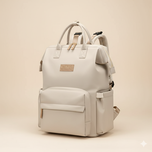 Sac à Langer Chic Grande Capacité – Modèle Apricot & Black | MamanChicBag