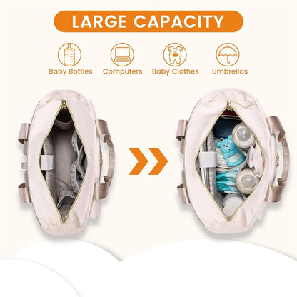 Sac à Langer Chic Maman & Bébé – Grande Capacité, Waterproof, Multipoche + Tapis à Langer Inclus