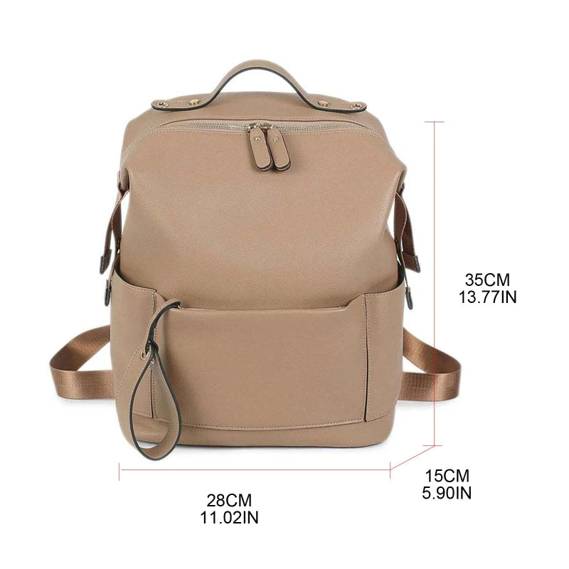 Sac à Langer Multifonction en Cuir PU – Grande Capacité | Modèles Camel, Beige, Noir & Marron | Maman Chic & Organisée