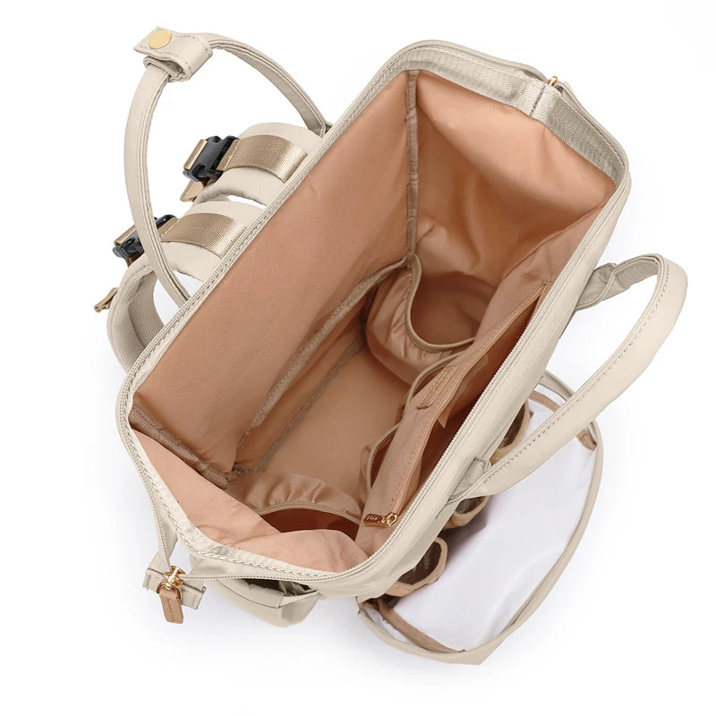 Sac à Langer Chic Grande Capacité – Modèle Apricot & Black | MamanChicBag